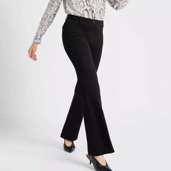 Betabrand Black Pull On Boot Cut Dress Yoga Pants Style W0104-BK - Picture 1 of 7